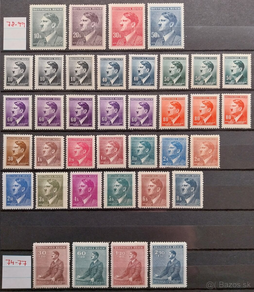 Známky - PROTEKTORÁT ČECHY A MORAVA - 4