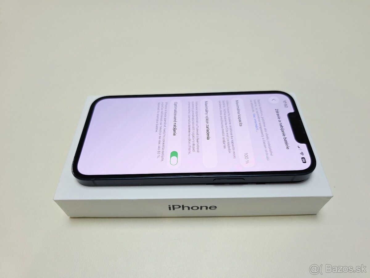 APPLE IPHONE 13 128GB MIDNIGHT BATERKA 100% - 4