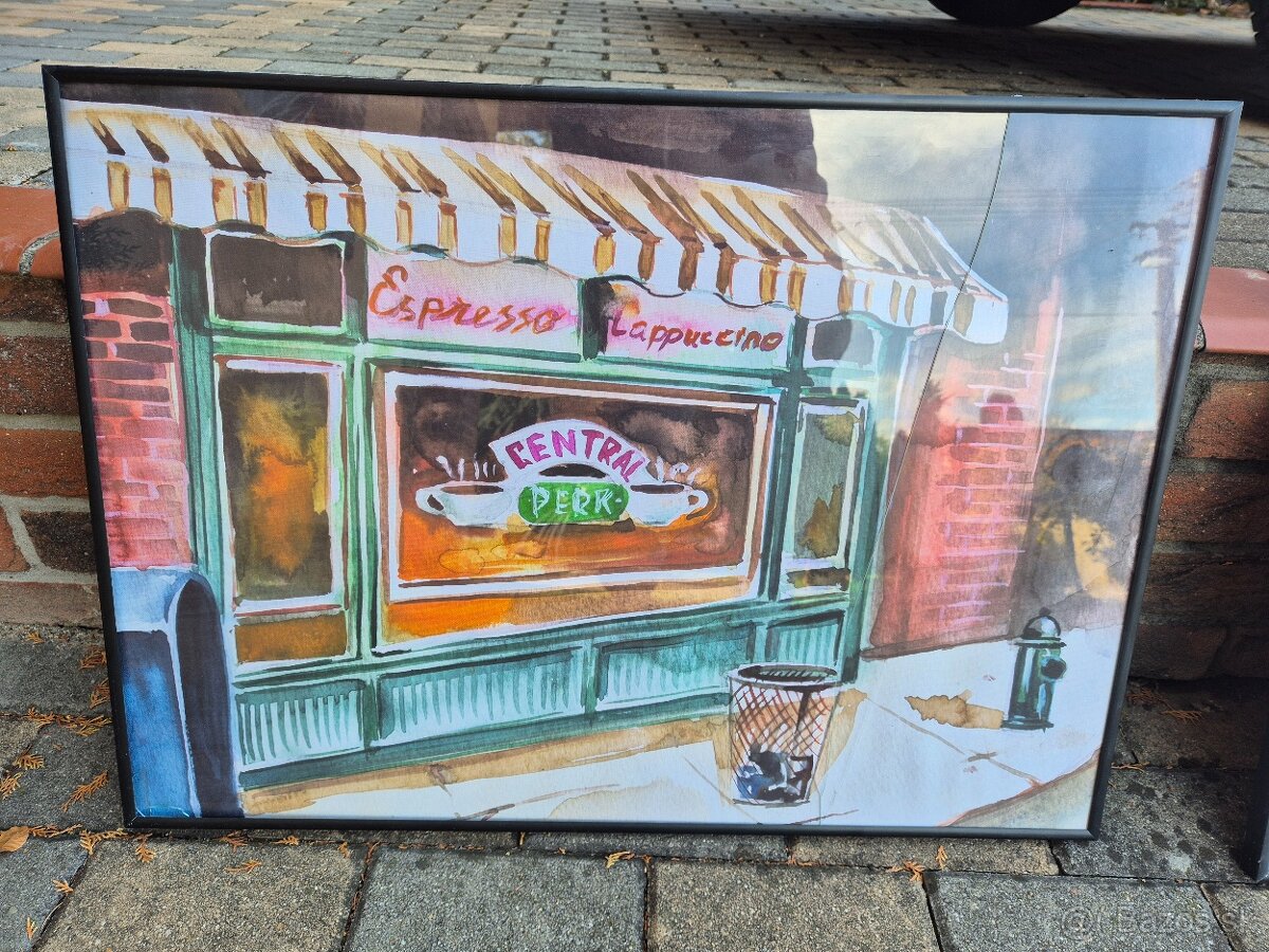 4x tlacene obrazy Friends, serial priatelia v rame - 4