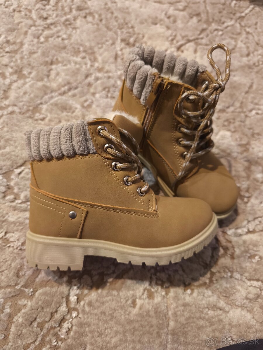 Zimné detské topánky s kožušinkou -NOVÉ - 4