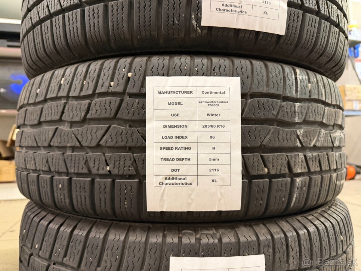 R16 205/60 Continental ContiWinterContact TS830P 96H XL 4x - 4
