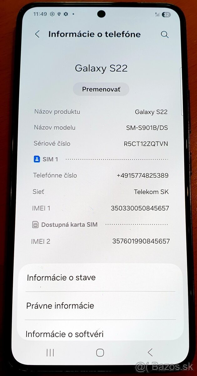 Samsung Galaxy S22 číerny 8GB/128GB - 4