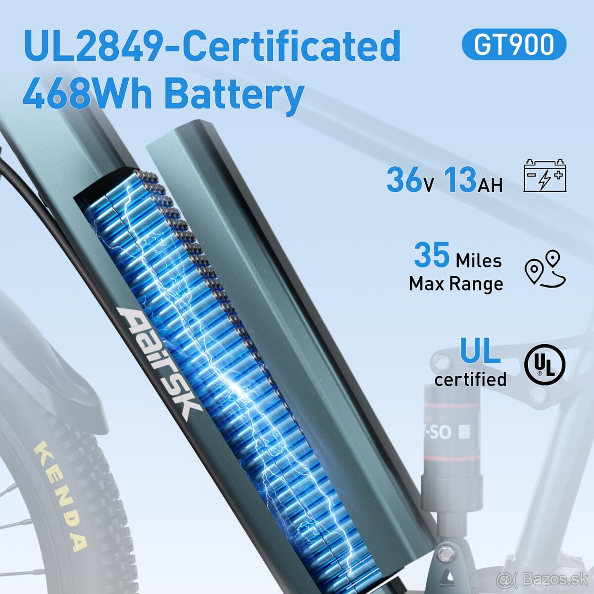 Elektrický bicykel Aairsk GT900 - 4