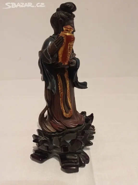 Starožitná soška z takeového dřeva - 4