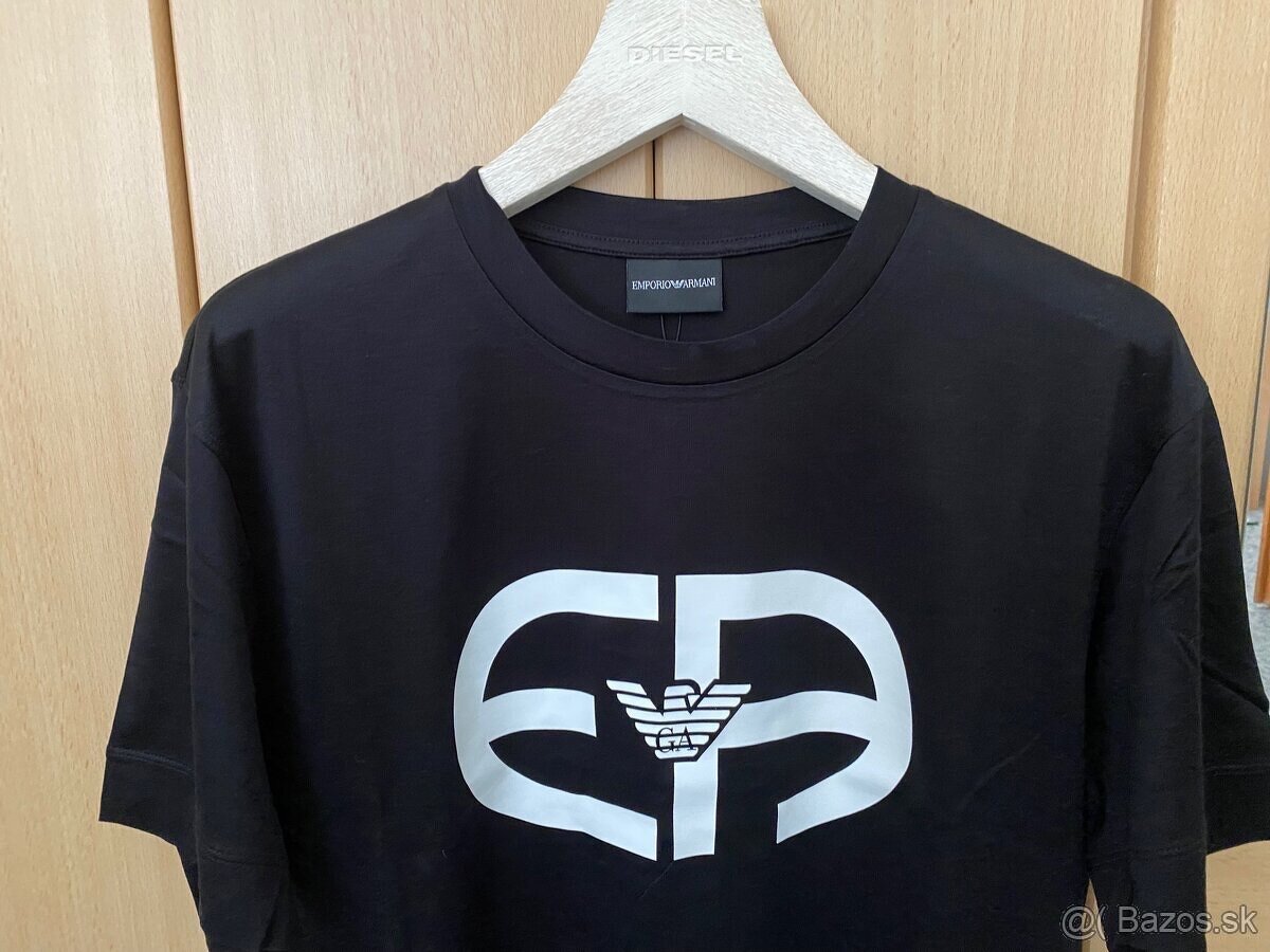 panske tricko EMPORIO ARMANI velkost XL cierne /ORIGINAL/ - 4