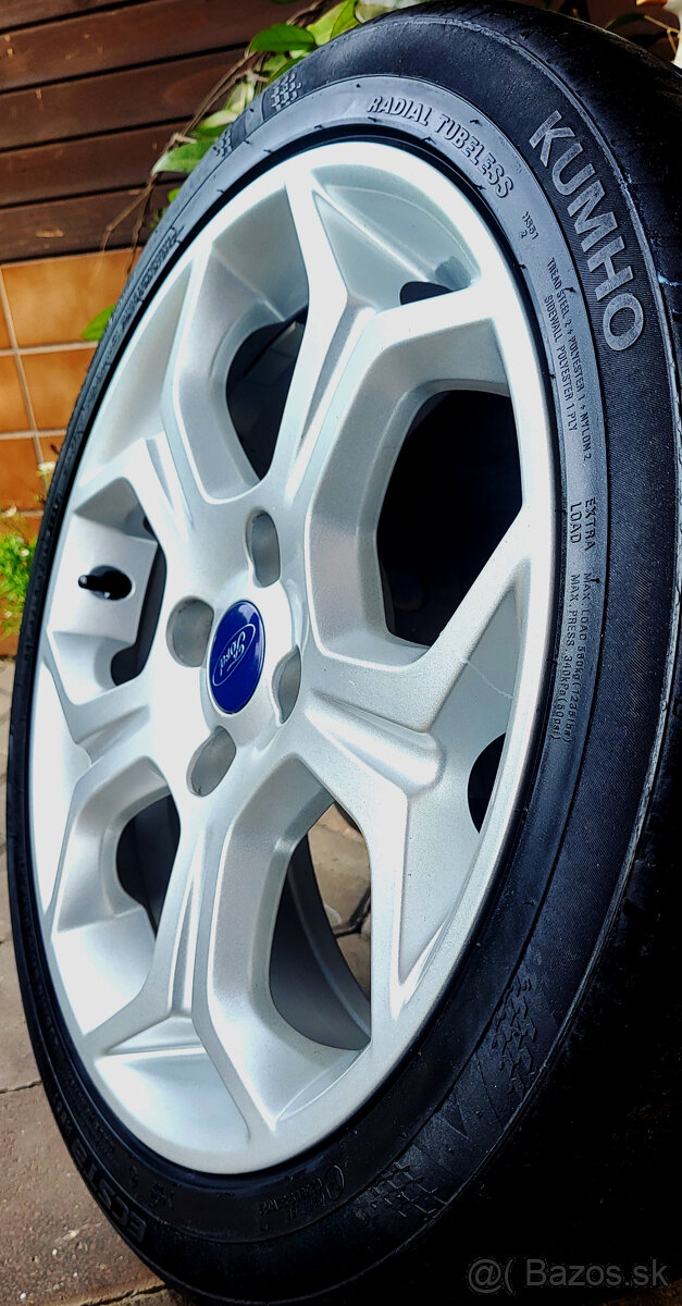 alu R17 4x108, letné pneu 205/45, orig. Ford Fiesta ST - 4