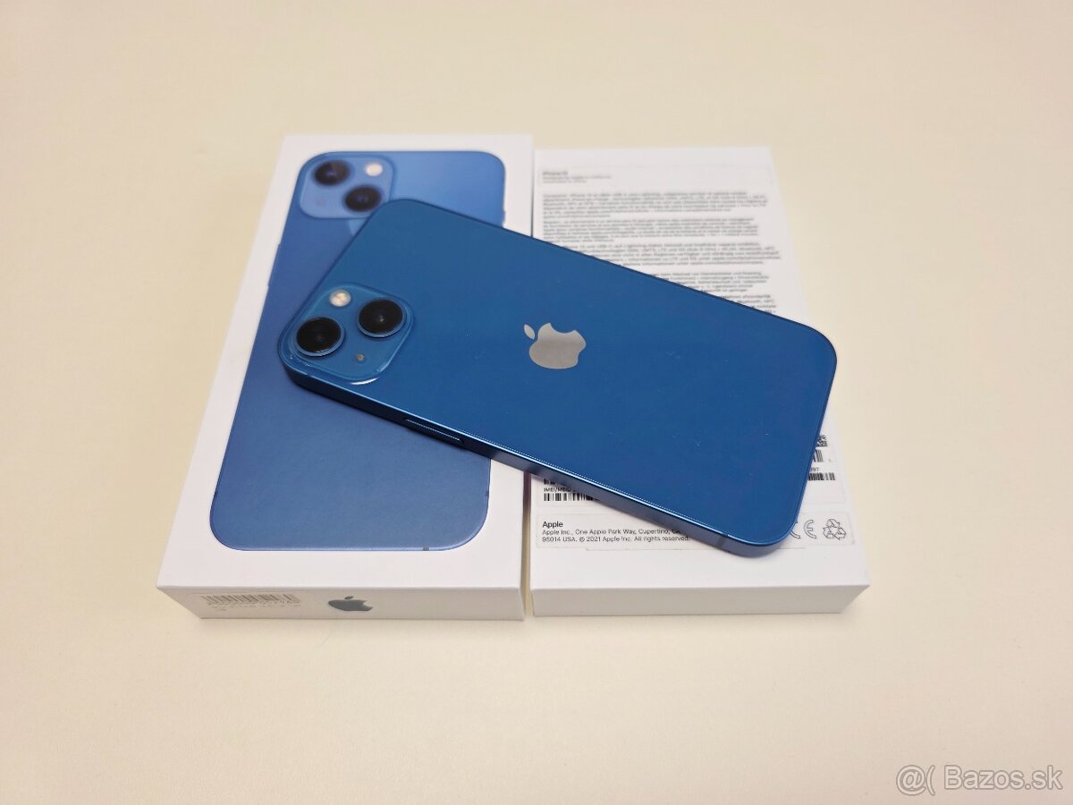 APPLE IPHONE 13 128GB BLUE TOP STAV BATERKA 100% TOP STAV - 4