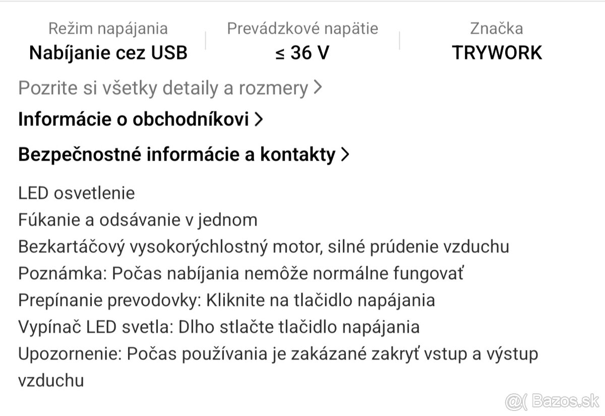 Silný ventilator, vysávač. - 4