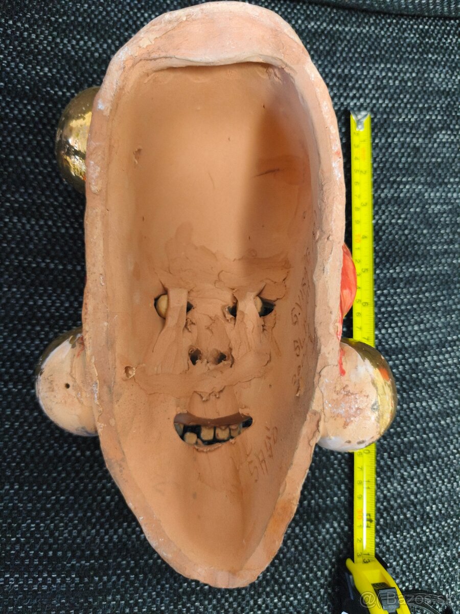 Keramické maska s pálenej hliny - 4
