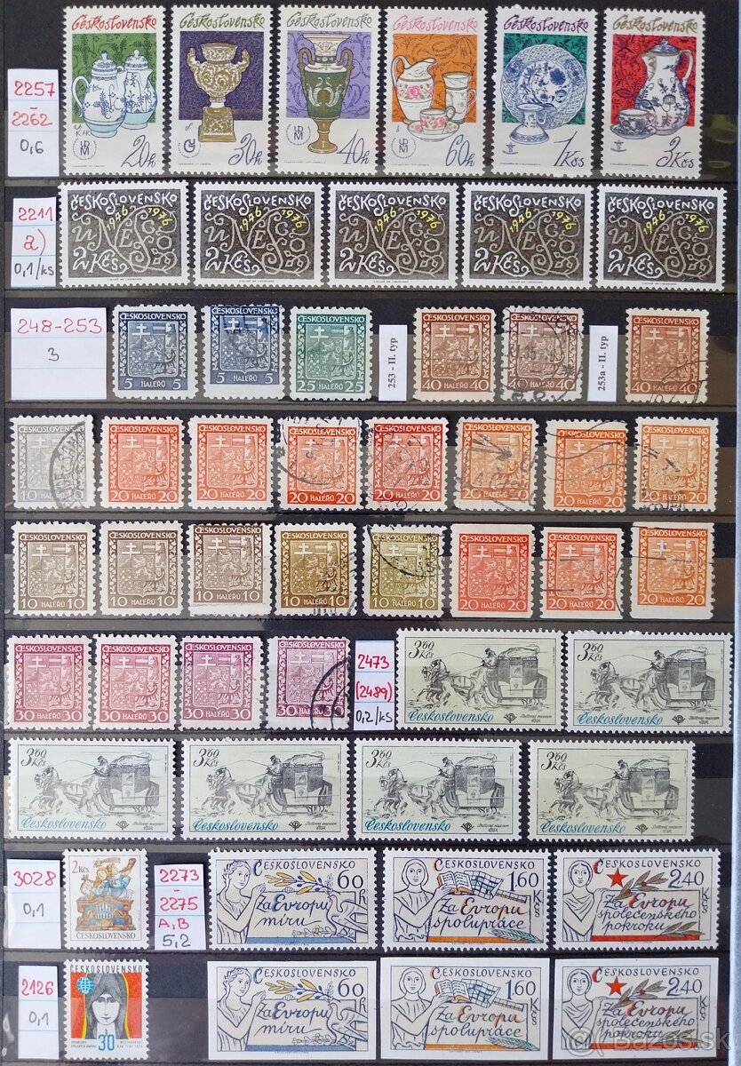 Známky ČESKOSLOVENSKO - 1 - 4