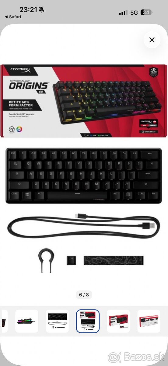 HyperX Alloy Origins 60 Aqua Switch – US - 4