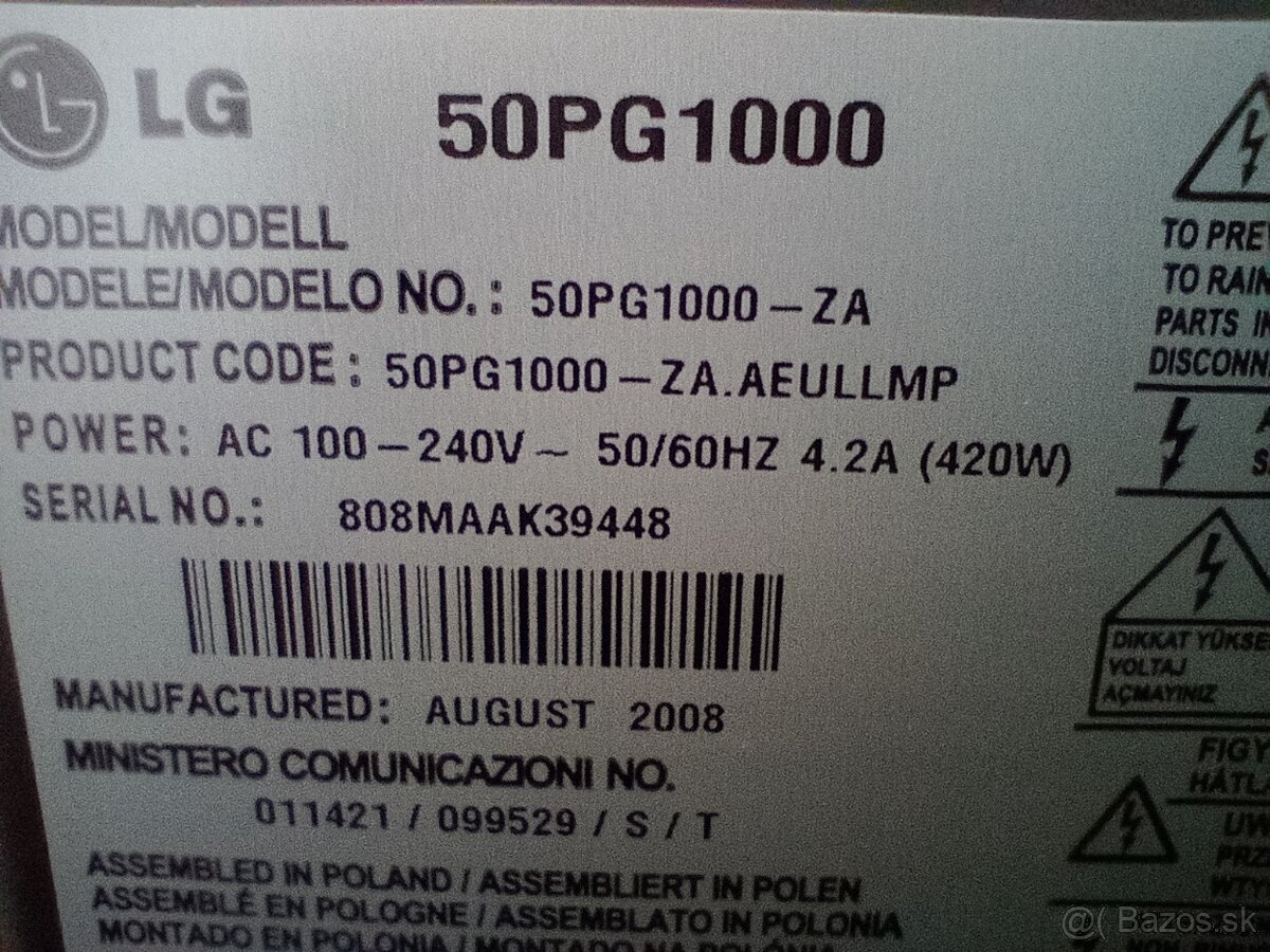 Predám TV televízor LG - 50" 127 cm - 4