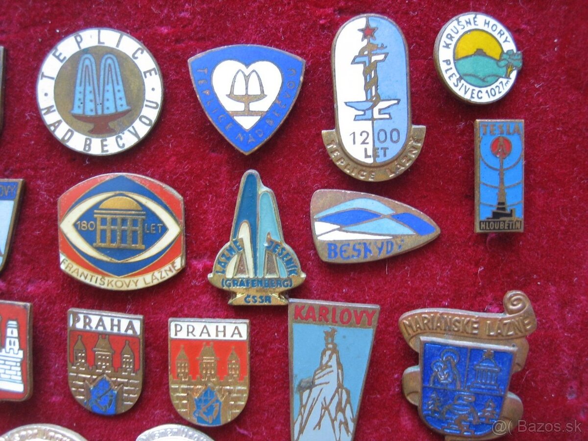 staré odznaky Česko miestopis mestá obce. - 4