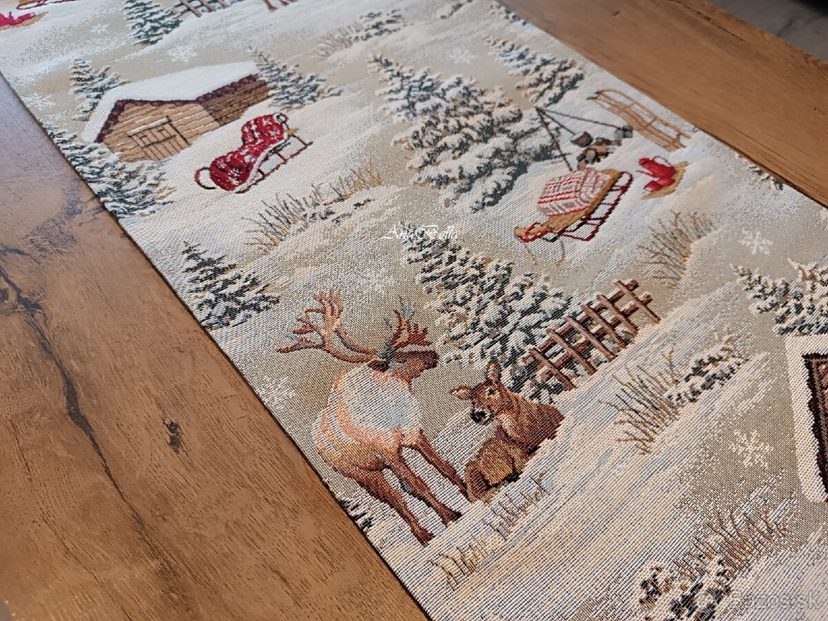 Vianočný obrus, štóla na stôl - 4