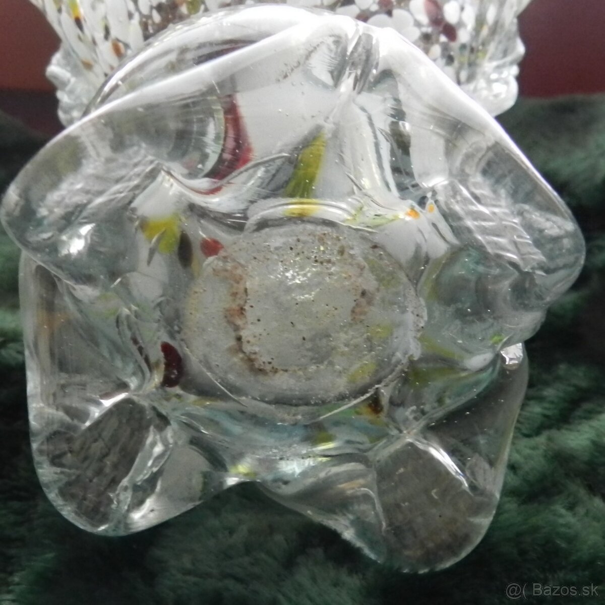 Muránsky sklenený košík hutné sklo - 4