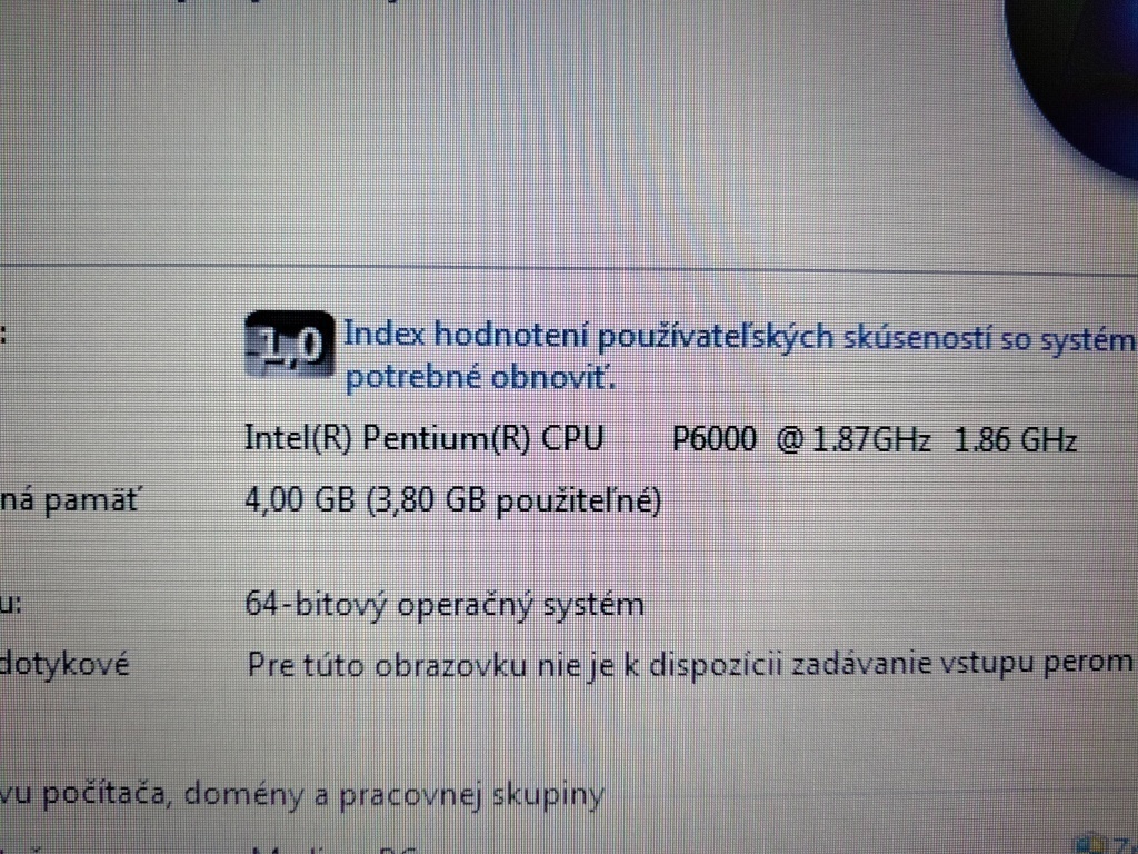 predám notebook MEDION AKOYA E6220 ,WINDOWS 7,bez baterky - 4