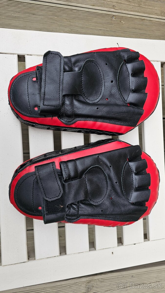 Lapy boxovacie "Katsudo" plastel - predĺžené/červené - 4