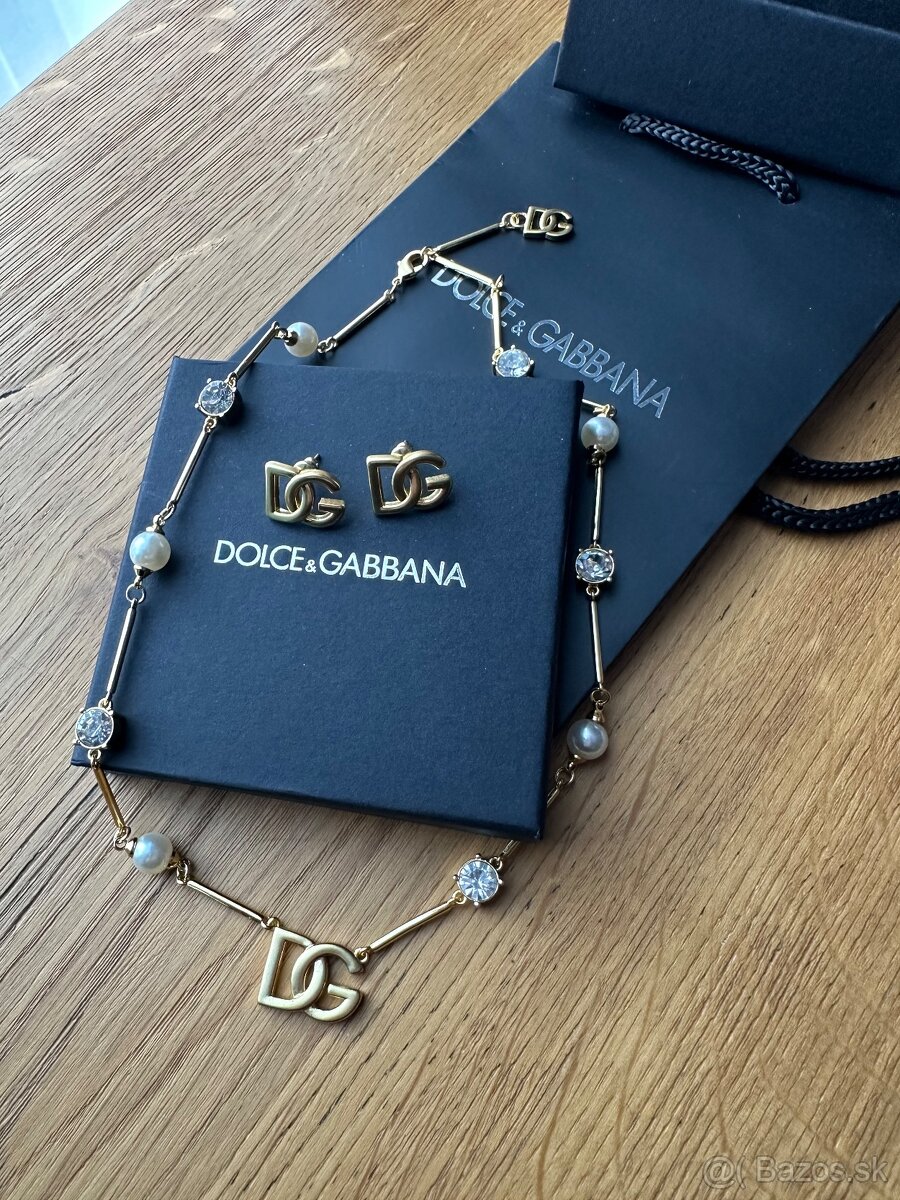 Nová nenosena sada náušníc a nahrdelnika D&G - 4