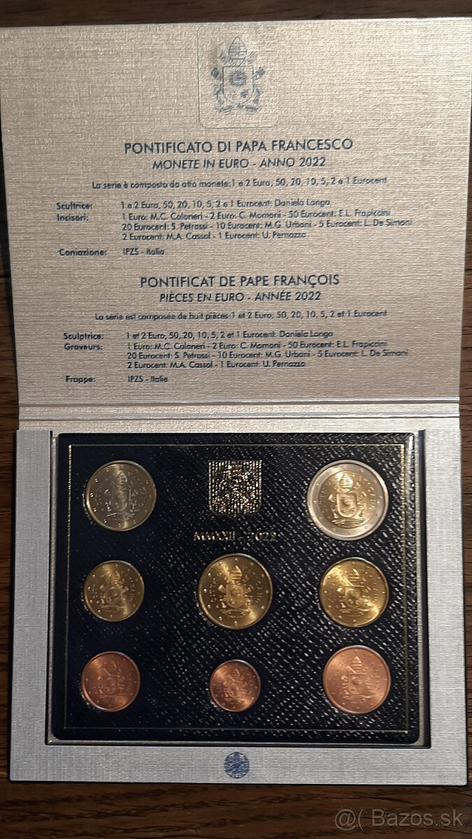 Kompletná zbierka UNC euromincí Vatikán (2002–2024)na predaj - 4