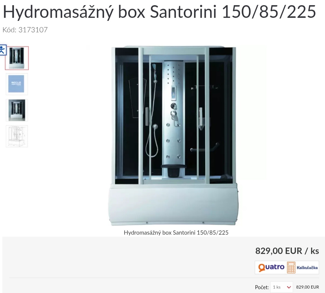 Hydromasážný box Santorini 150/85/225 - 4