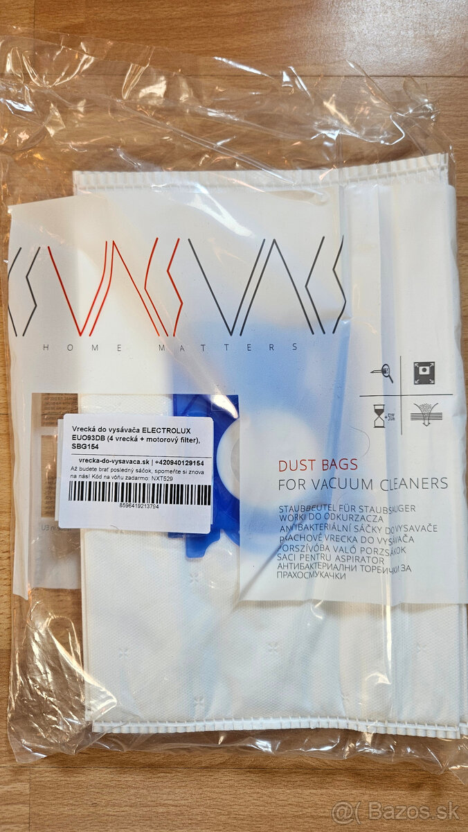 Vrecká do vysávača Electrolux EUO93DB + motorový filter - 4