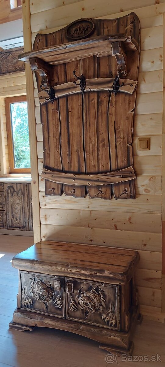 Drevený nábytok do predsiene komoda 100×50cm - 4