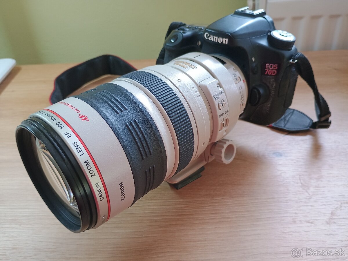 predám Canon EOS 70D+objektív canon 100-400mmEf - 4