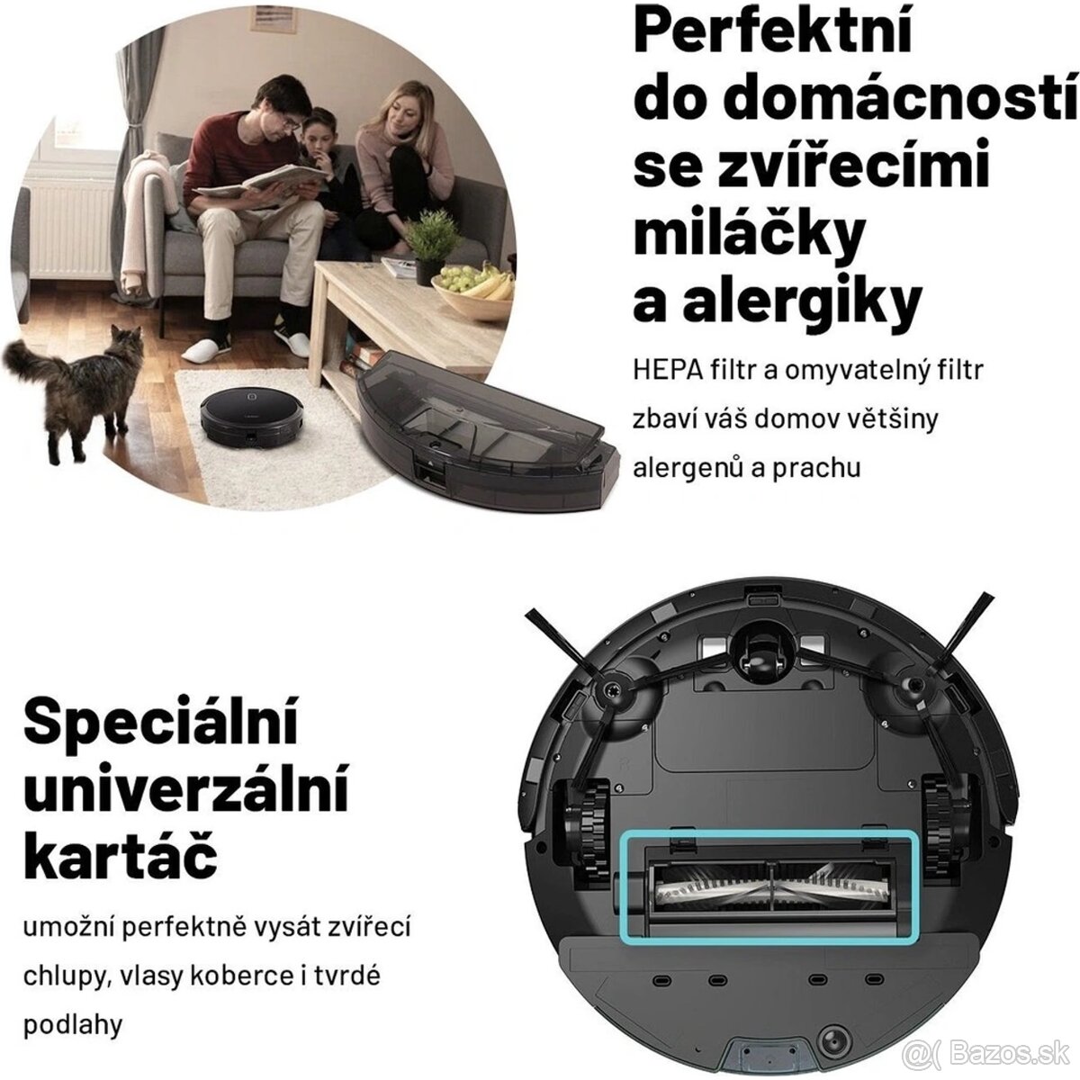 robotický vysávač Lauben Robot Vacuum 15BB - 4