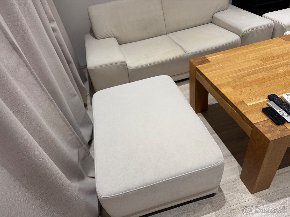 3 dielna sedacia suprava z brusenej koze - 4