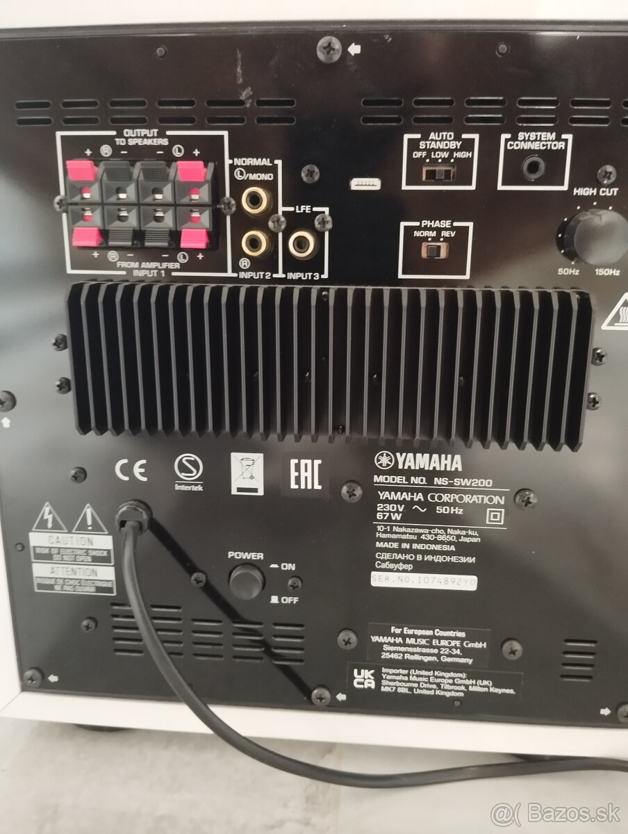 Predám YAMAHA NS SW200 subwoofer - 4