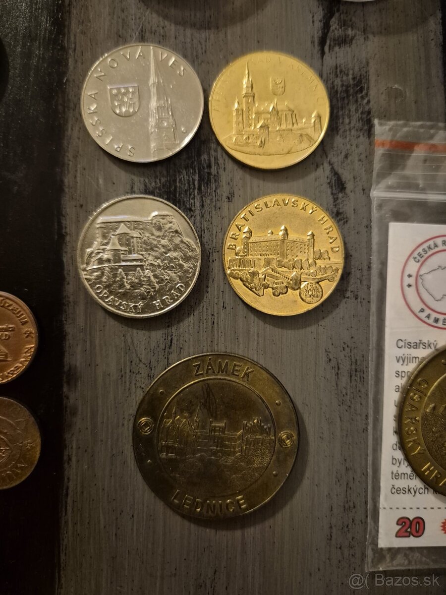 Pamatné mince - slovenské a české hrady a zámky - 4