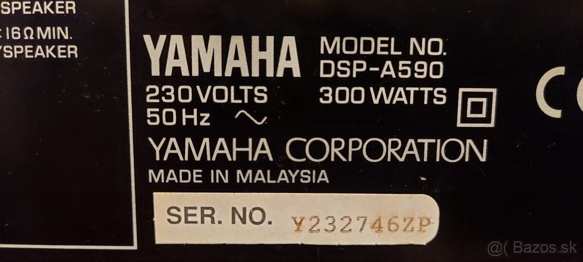 Predám AV zosilovač Yamaha DSP-A590 - 4