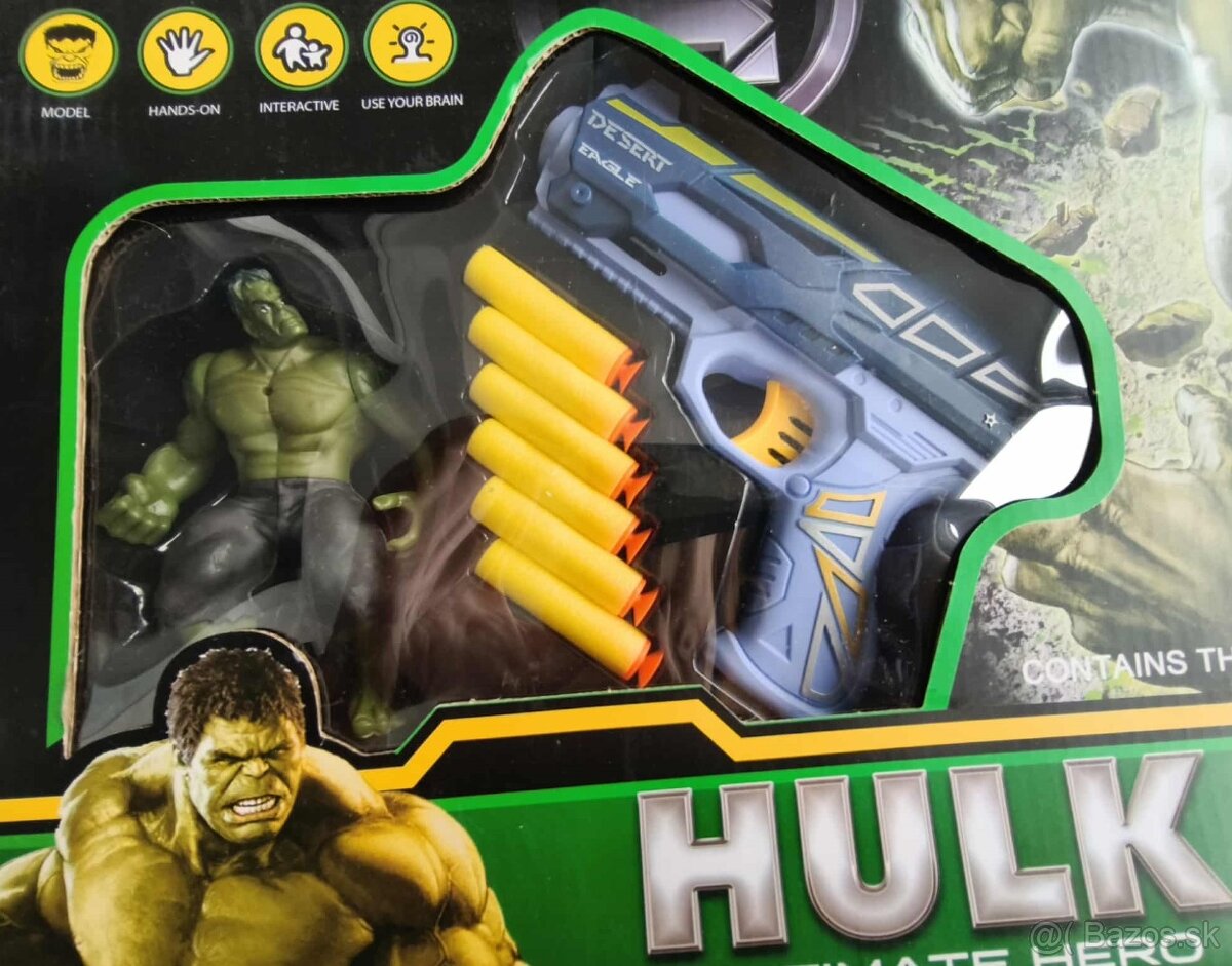 Herný set - Hulk (maska + pištoľ + figúrka). - 4