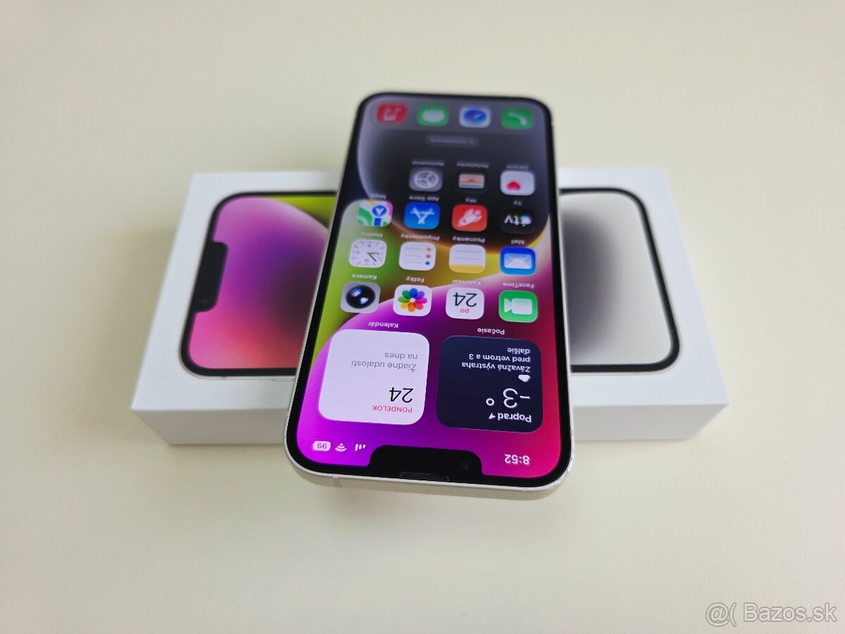 APPLE IPHONE 14 128GB STARLIGHT ZDRAVIE BATERKY 100% - 4