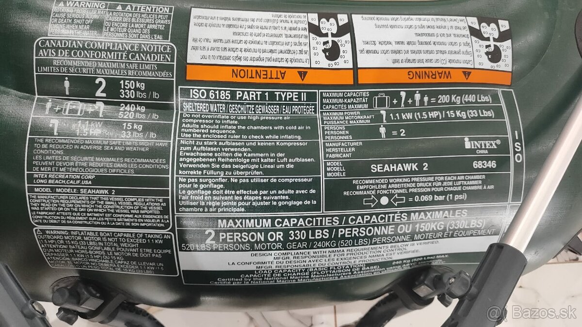 Nafukovací čln INTEX SEAHAWK 2 - 4