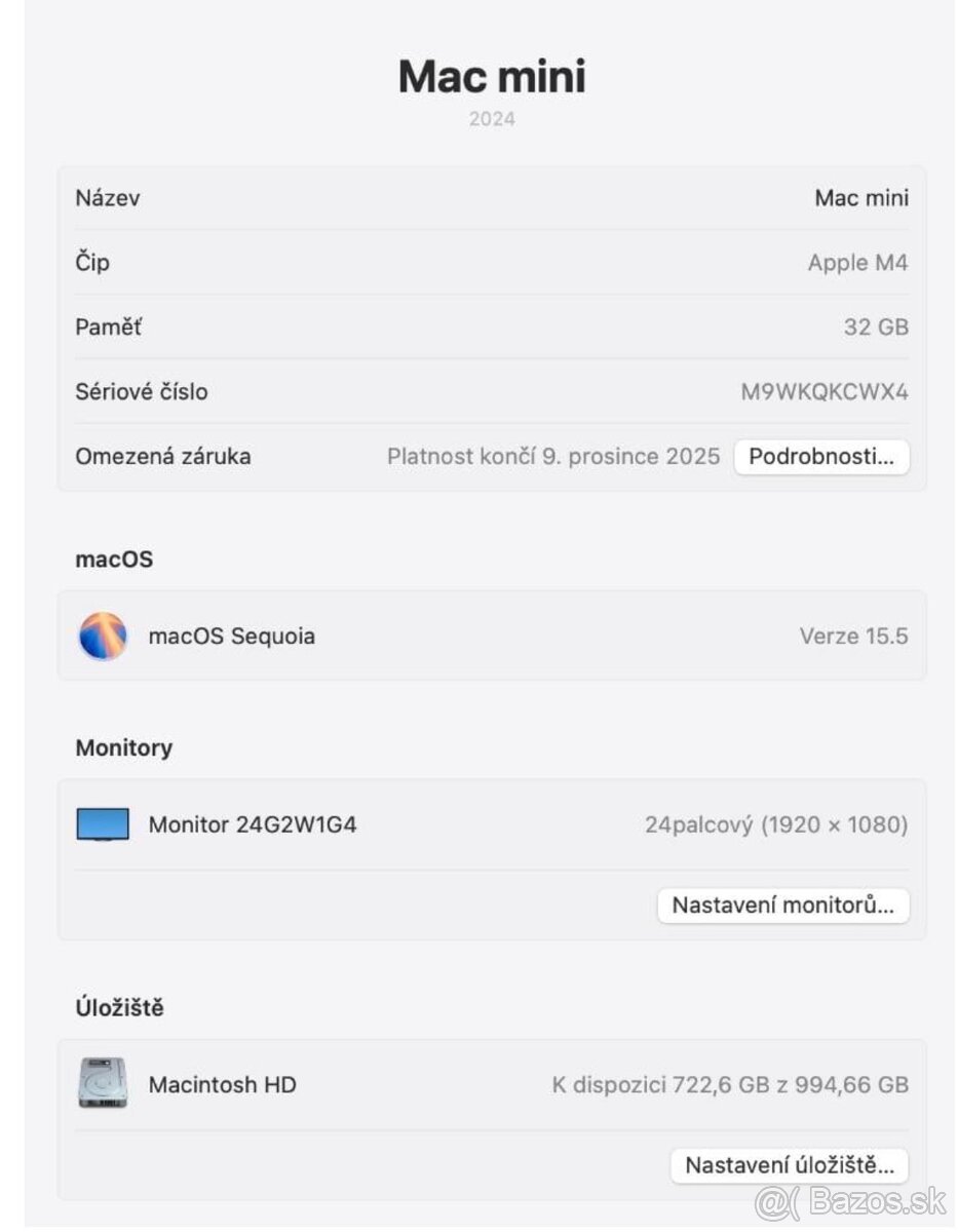 Apple Mac mini M4 (2024) | 32 GB RAM | 1 TB SSD | 10 - 4