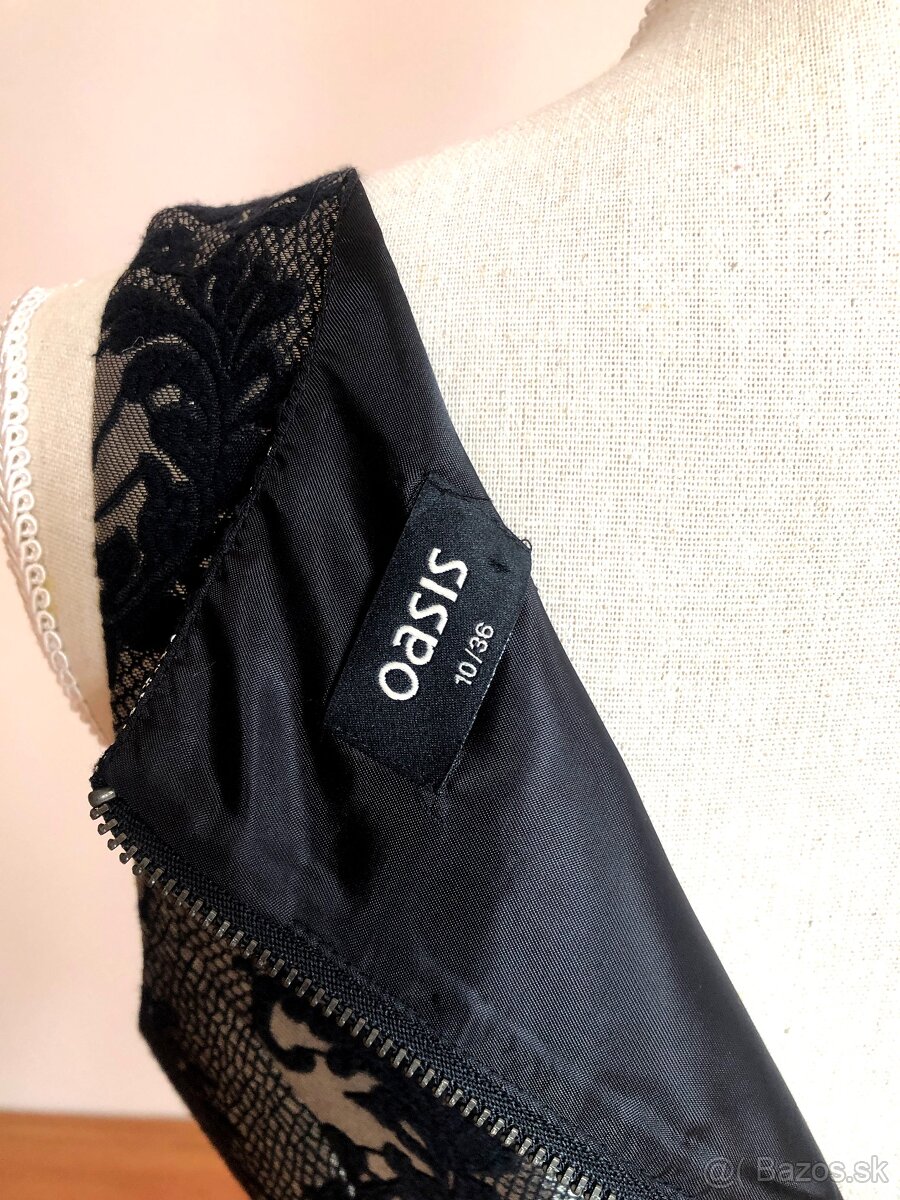 Čierne čipkované šaty, Oasis, 36 - 4