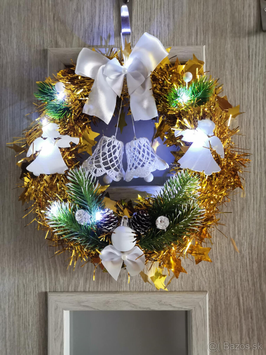Vianočné a zimné venčeky na dvere. - 4