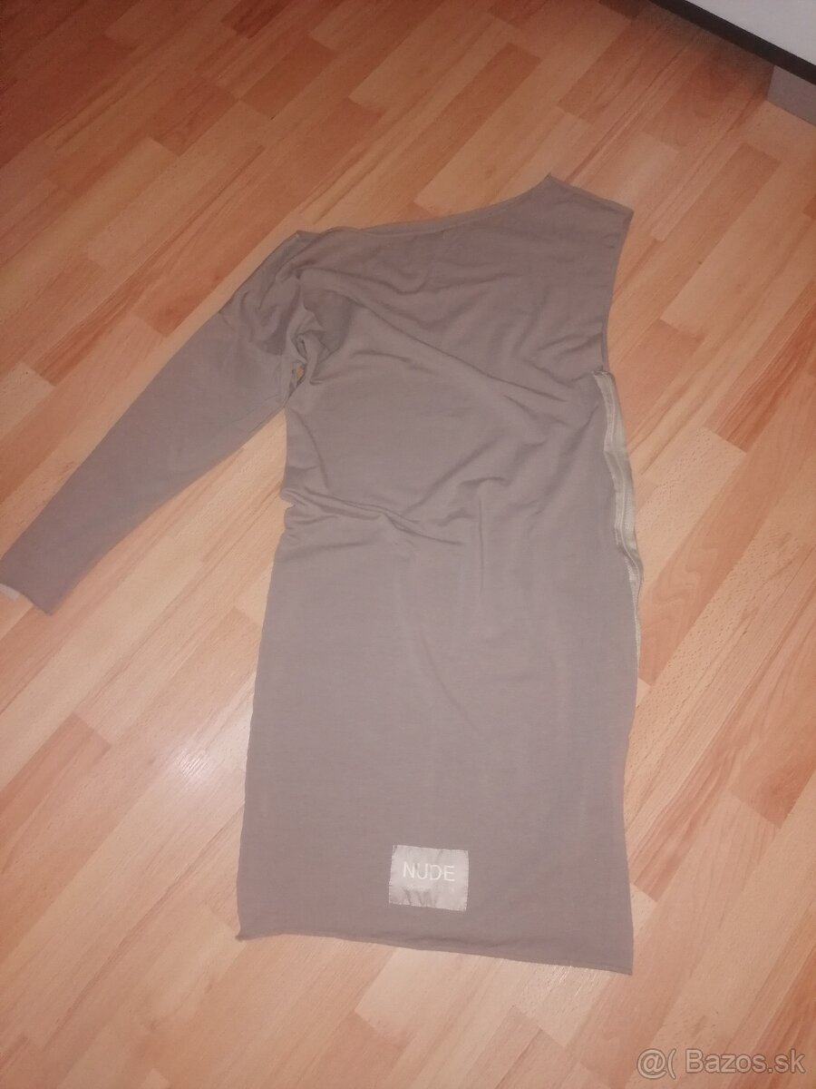 Kura collection šaty nude dress - 4