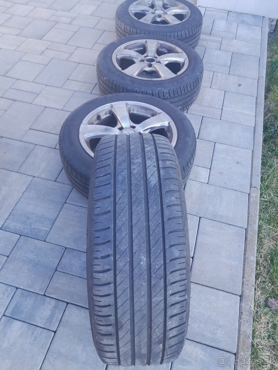 Predám ALU disky+pneu 205/55R16 - 4
