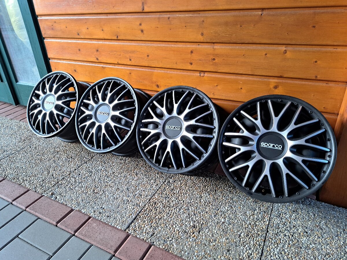 Plechové disky 5x100 R15 + puklice Sparco.. - 4