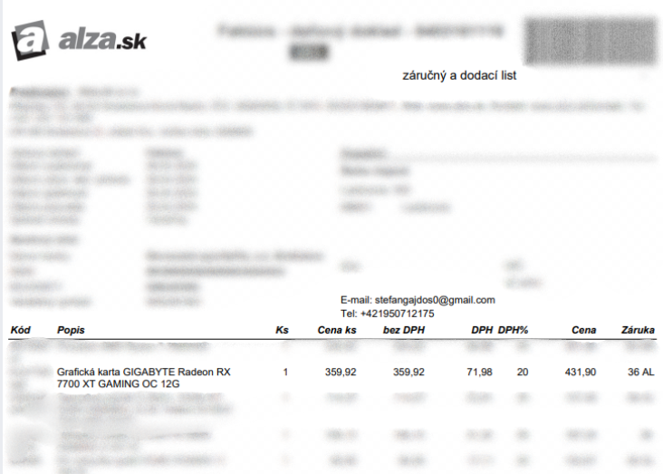 GIGABYTE Radeon RX 7700 XT GAMING OC 12G (v záruke) - 4