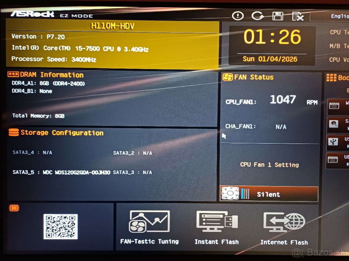 Asrock H110m-hdv + Intel i5-7500 - 4