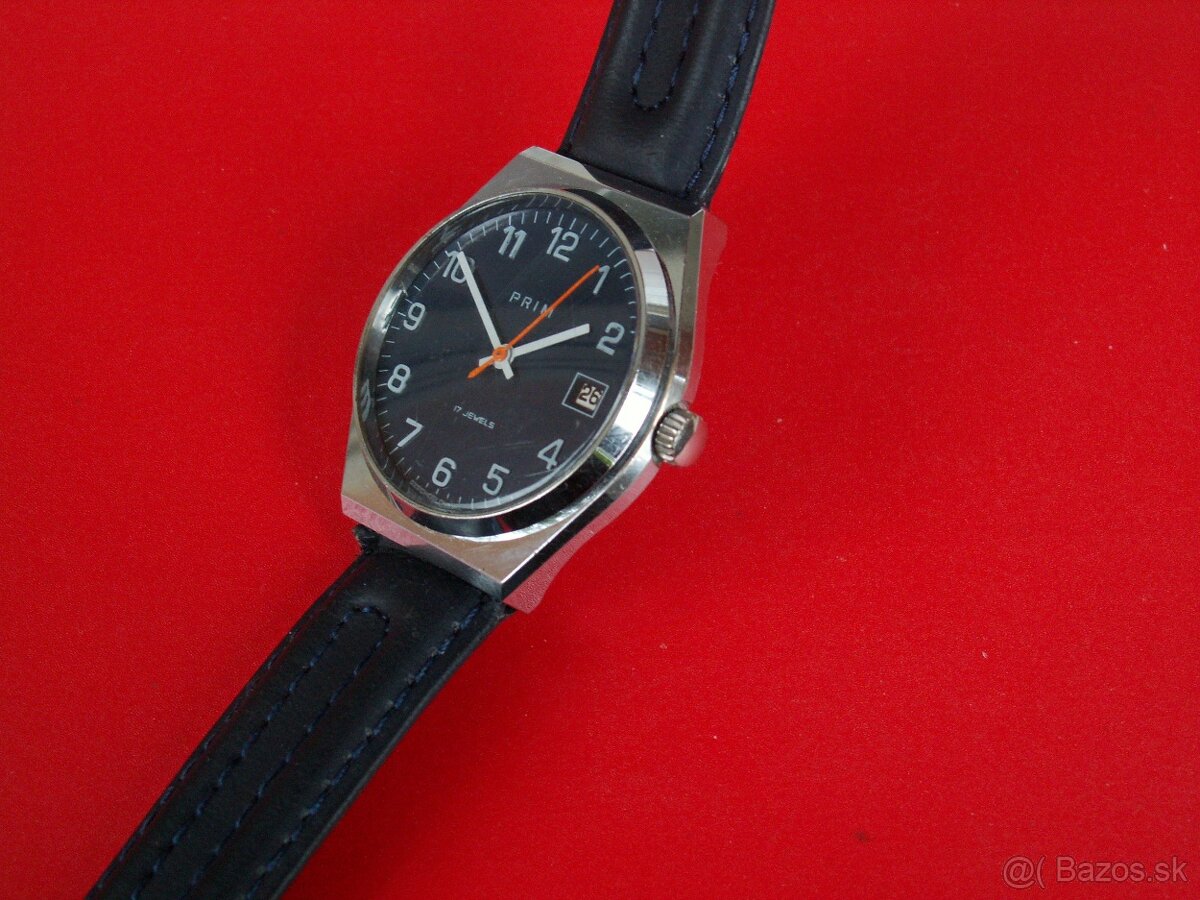Hodinky Prim modrý ciferník - rok 1983. - 4