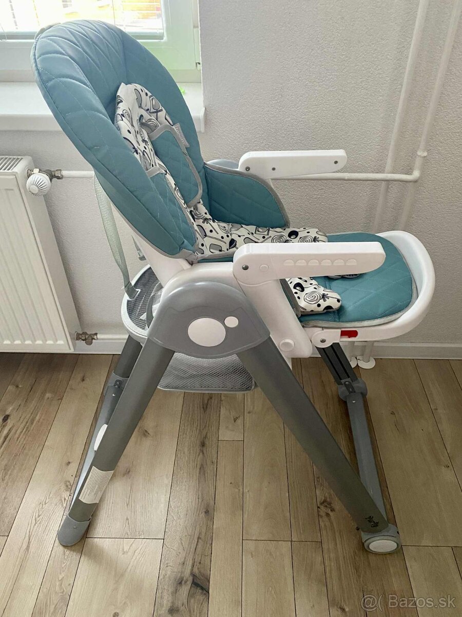 Jedálenská stolička Lorelli PARTY LEATHER COOL BLUE - 4