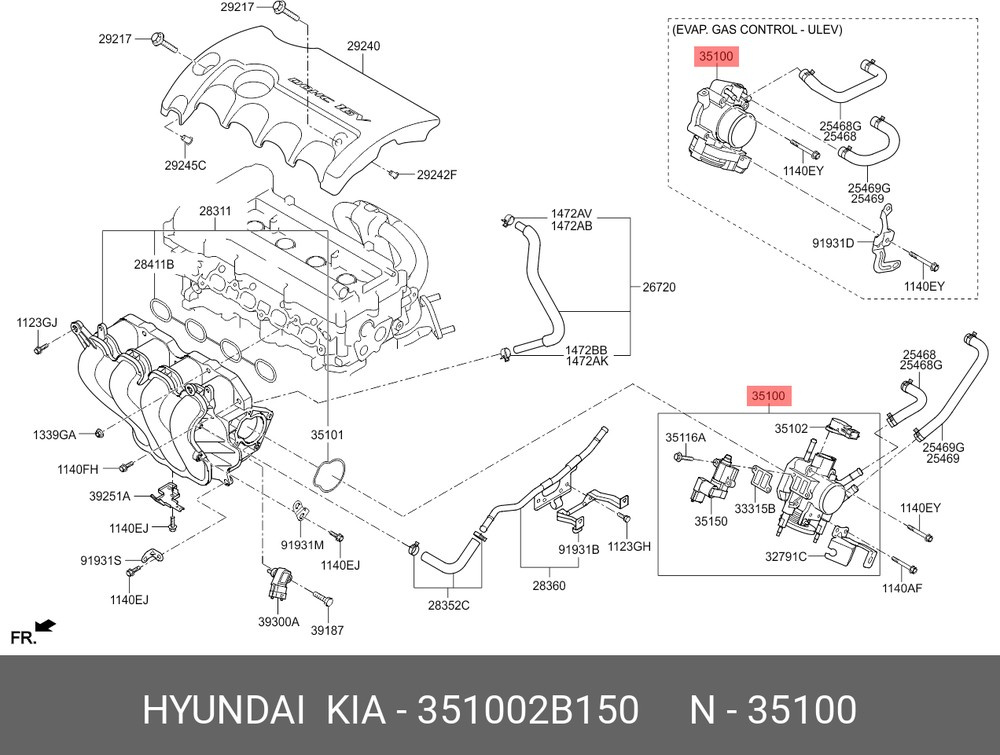 Škrtiaca klapka KIA - Hyundai - 4