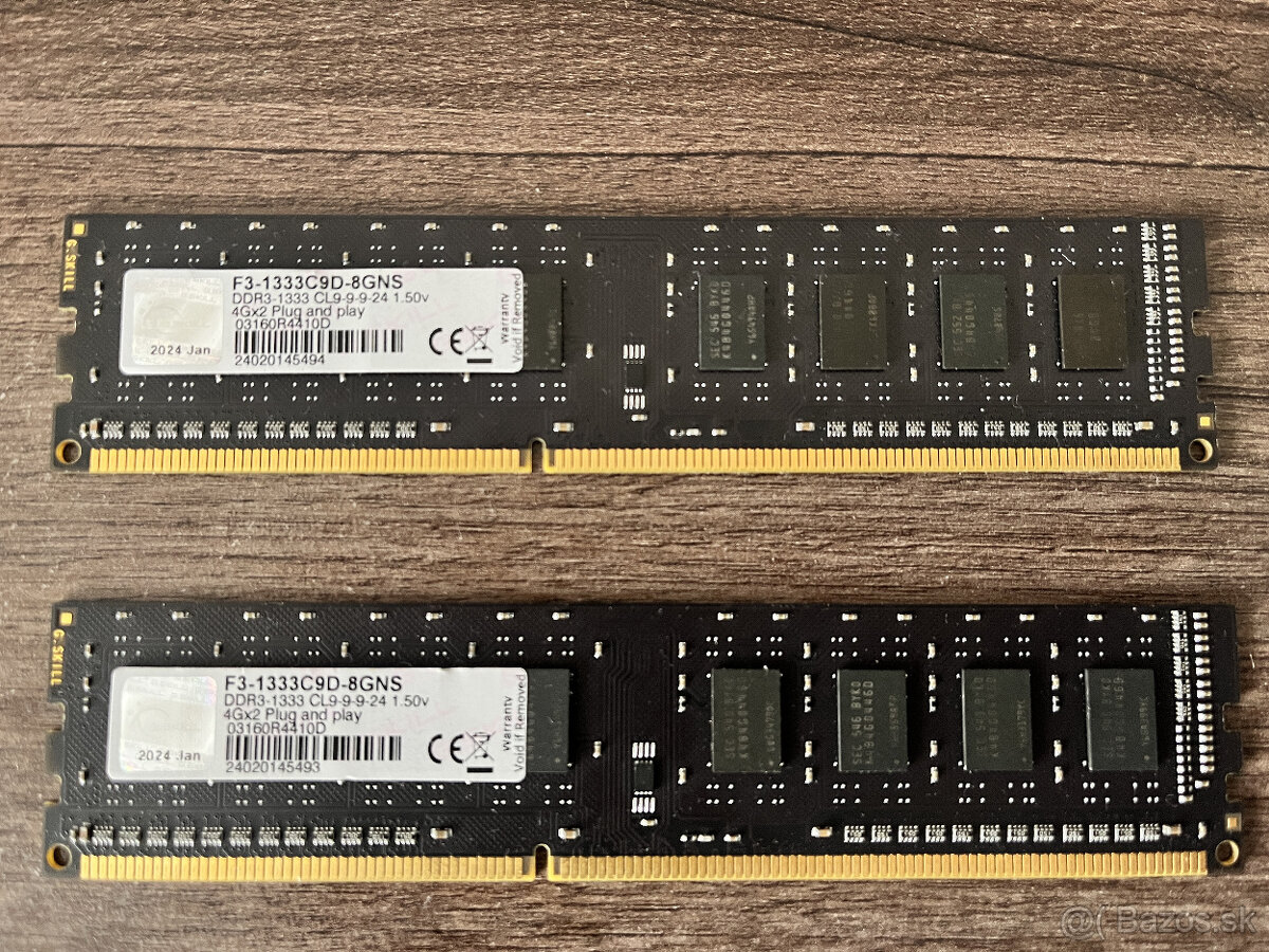 G.SKILL 1333MHz DDR3 8GB (2x4GB) - 4