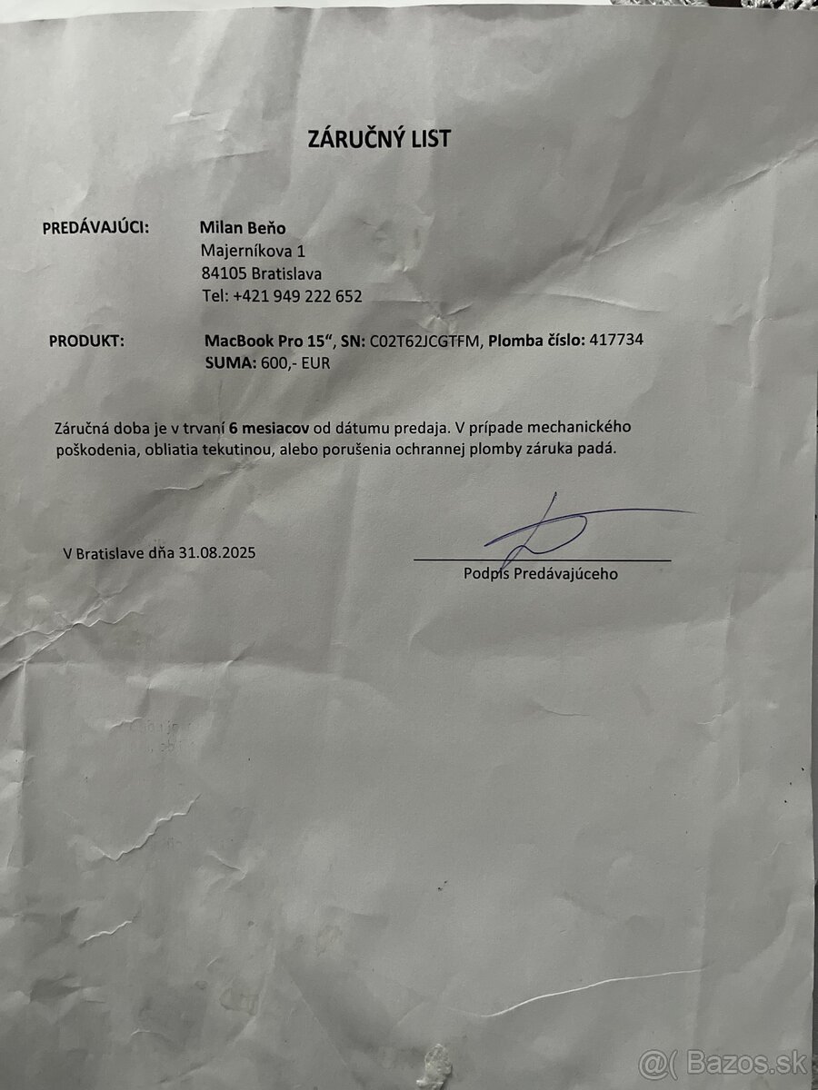 Mac book pro 15” - 4