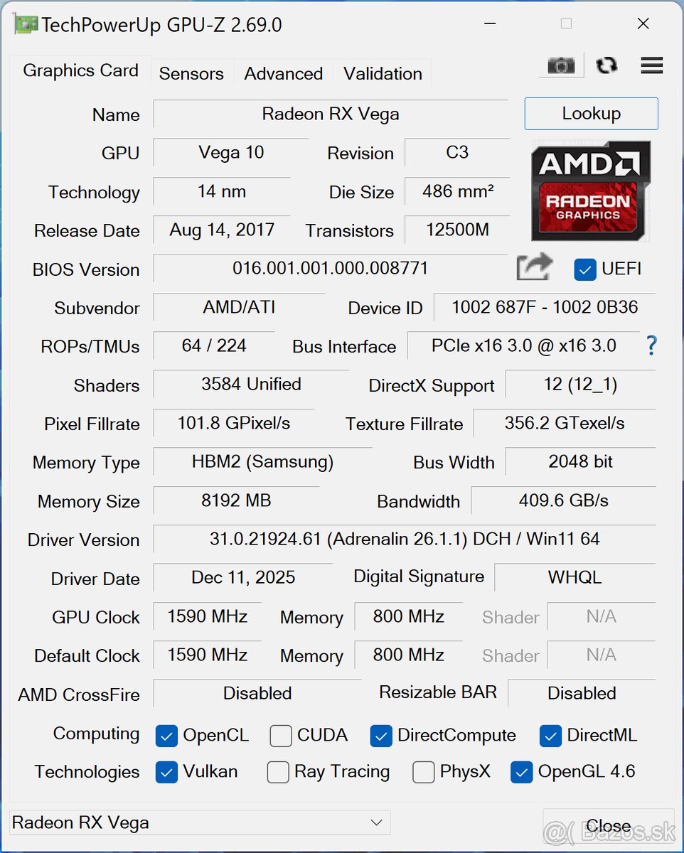 Sapphire Radeon RX Vega 56 - 4