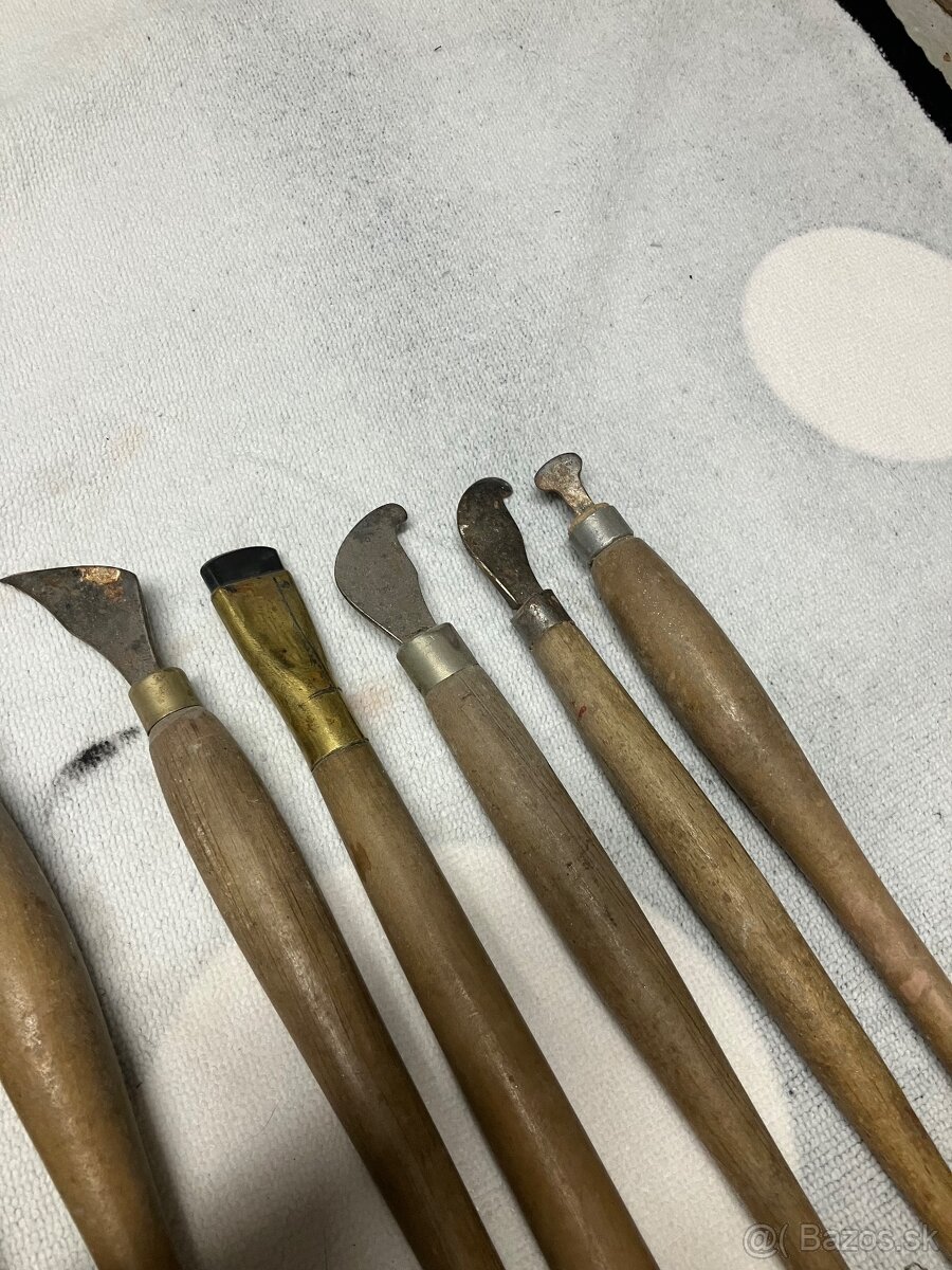 Staré kožiarske ručné nástroje – komplet sada - 4